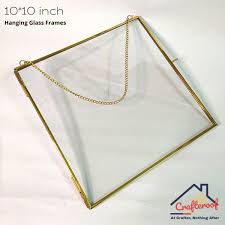 Hanging Glass Photo Frame 10 10 Inch
