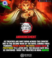 the release date of demon slayer the