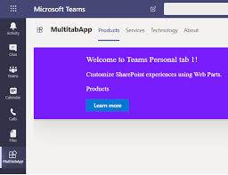 multi tab microsoft teams personal tab