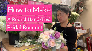 how to make a round bridal bouquet