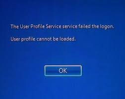 user profile service failed the logon