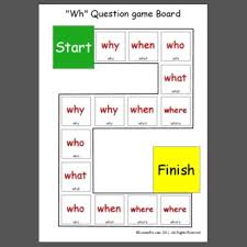 wh question game board