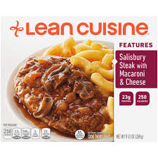 The youngest male in the house (age 21) insisted on taking a bowl to go while his girlfriend took him to buy a couch (lol!). Salisbury Steak With Macaroni Cheese Frozen Meal Official Lean Cuisine