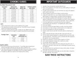 Aroma Rice Cooker Arc 530 Users Manual