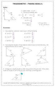 Sometimes you will encounter a word problem that asks you to determine how long it would take two people working together to finish a job. Trig Finding Sides Length On Right Angled Triangles Staggering Grade Trigonometry Worksheets Image Ideas Unit Old Website Jaimie Bleck