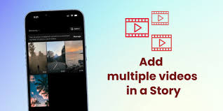 how to add multiple videos in one story