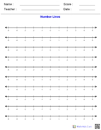 Number Line Worksheets Dynamic Number Line Worksheets