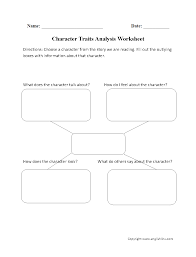 Reading Worksheets Character Traits Worksheets