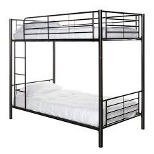Twin Over Twin Metal Bunk Bed In Black