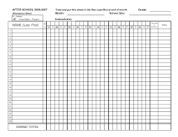 School Attendance Sheet Documents And Pdfs
