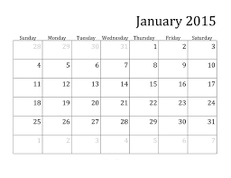 2015 Monthly Calendar Printable 2015 Monthly Calendar With