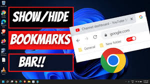 google chrome show or hide bookmarks