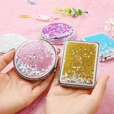 makeup mirror with star sequins