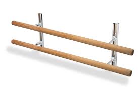 large wall mounted double ballet bars