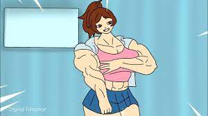 Female Muscle Growth Animation - Body Transformation - Cute girl - - YouTube