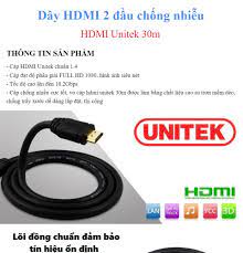 ⭐Dây cáp 2 đầu HDMI Unitek 30m - Dây HDMI 2 đầu Unitek 30m - Cáp HDMI