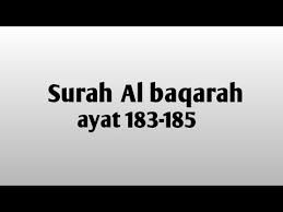 Bahkan, aturan syariat yang mudah inipun ketika dalam suatu keadaan seseorang mengalami kesulitan yang besar dalam melaksanakannya, maka berlaku kaidah Surah Al Baqarah Ayat 183 185 Youtube