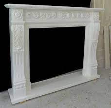 Indoor Carved Cultured Marble Fireplace