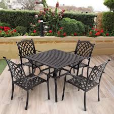 Square Aluminum Patio Dining Set