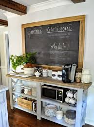 A shelf holds pails with supplies like chalk and erasers while a curtain rod holds a roll of craft paper that i cut off quick easter egg ideas that are just too cute. 49 Creative Chalkboard Ideas For Kitchen Decor Digsdigs
