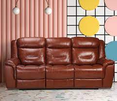 leatherette 3 seater recliner sofa