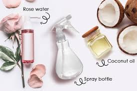 diy hair mist with coconut oil and rose