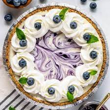 no bake blueberry cheesecake pies and
