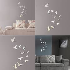 11 Pcs Flying Birds Mirror 3d Acrylic