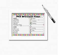 Details About Kids Weekly Planner Weekly Schedule Kids Routine Planner Daily Routine Chart
