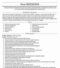 Produce Department Manager Resume Example Safeway Stores