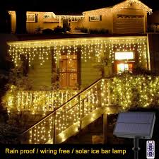qi solar icicle light outdoor