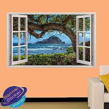 Tree Sea View Ocean Hawaii 3d Window