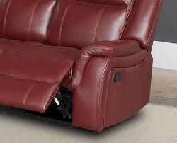 burgundy red leather gel recliner 3