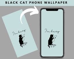 Black Cat Smart Phone Or Tablet