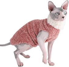 Buy the cutest & cheapest sphynx cat clothes with free worldwide shipping on all orders! Kitipcoo Sphynx Cat Clothes Winter Warm Faux Fur Sweater Outfit Hairless Cat Shirts Sweaters Fashion High Collar Coat For Cats Pajamas For Cats And Small Dogs Apparel Pet Supplies Sweaters