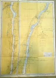 Vintage Nautical Chart Map New York Wappinger Creek To
