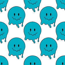 funny smile dope faces seamless pattern