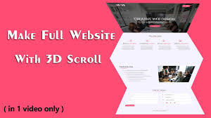 How To Make A Website Using Html And Css With 3d Effect Scrolling Complete Website Design