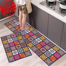 kitchen rugs mats 2 piece set anti