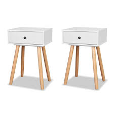 You're bound to find your perfect pick from our oak bedside tables. H4home Mid Century Modern Bedside Tables 2 Pcs Scandinavian Design White H4home Furnitures