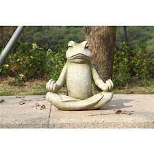 Frog Sitting In Lotus Position Statue