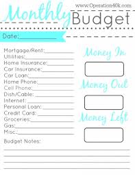 003 Basic Budget Template Simple Printable Ideas Family
