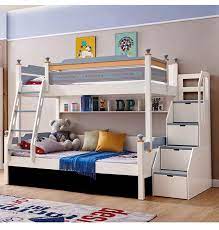 twin bunk bed for kids with steps