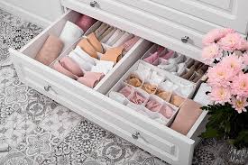 makeup drawer underwear organizer white