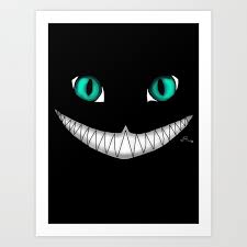 cheshire cat smile art print by
