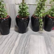 fiber black frp planter