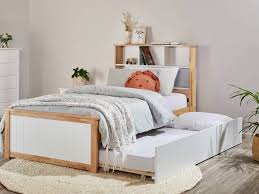 Myer Single Bed With Trundle Natural