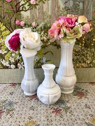 Milk Glass Vase Wedding Decor Vases