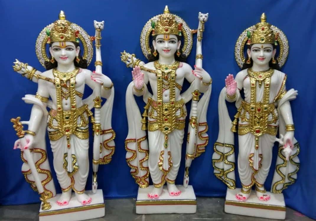 Exquisite Marble Ram Darbar Statue product image