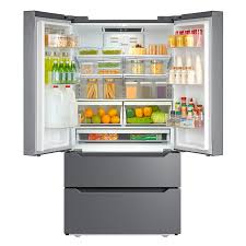 Counter depth refrigerators in this style are also widely available. 22 5 Cu Ft Counter Depth 4 Door French Door Refrigerator Stainless Steel Mrq23b4ast Midea Make Yourself At Home
